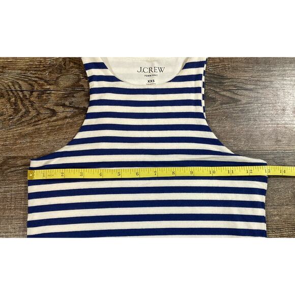 J.Crew Form Knit High-Neck Cutaway Dress Sail Med Navy Stripe, Sz XXS - Picture 5 of 9